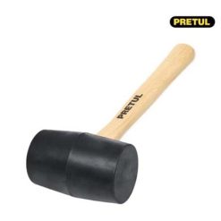Martillo de Hule Color Negro C/Mango de Madera 16 Onzas