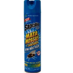 Insecticida en Spray Aerosol Mata Moscas y Mata Zancudos 360Ml - Sapolio