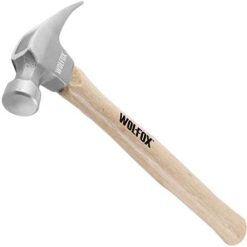 Martillo de Uña Curva C/Mango de Madera 7 Oz - Wolfox
