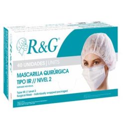 Mascarilla Quirúrgica 3 Capas 3 Pliegues Tipo IIR Nivel 2 x 50 Unds - R&G